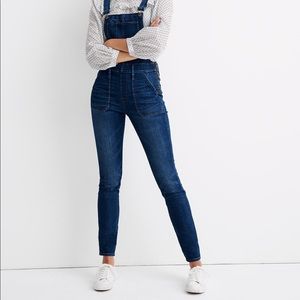 Madewell skinny overalls in Groveland wash - small